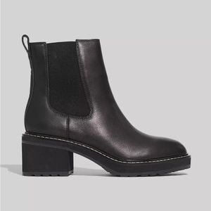 Madewell The Carina Platform Boot in True Black